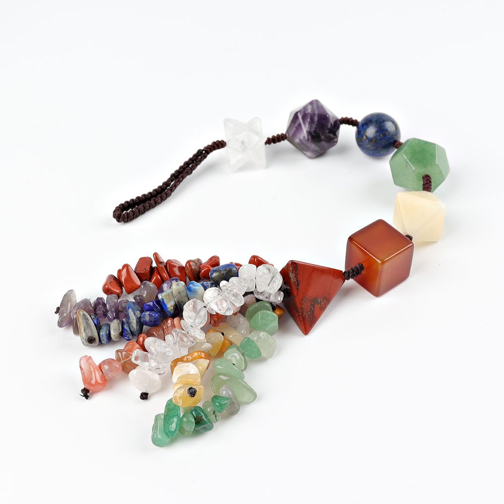 10" Chakra Crystal Hanging Ornament Wholesale Crystals USA