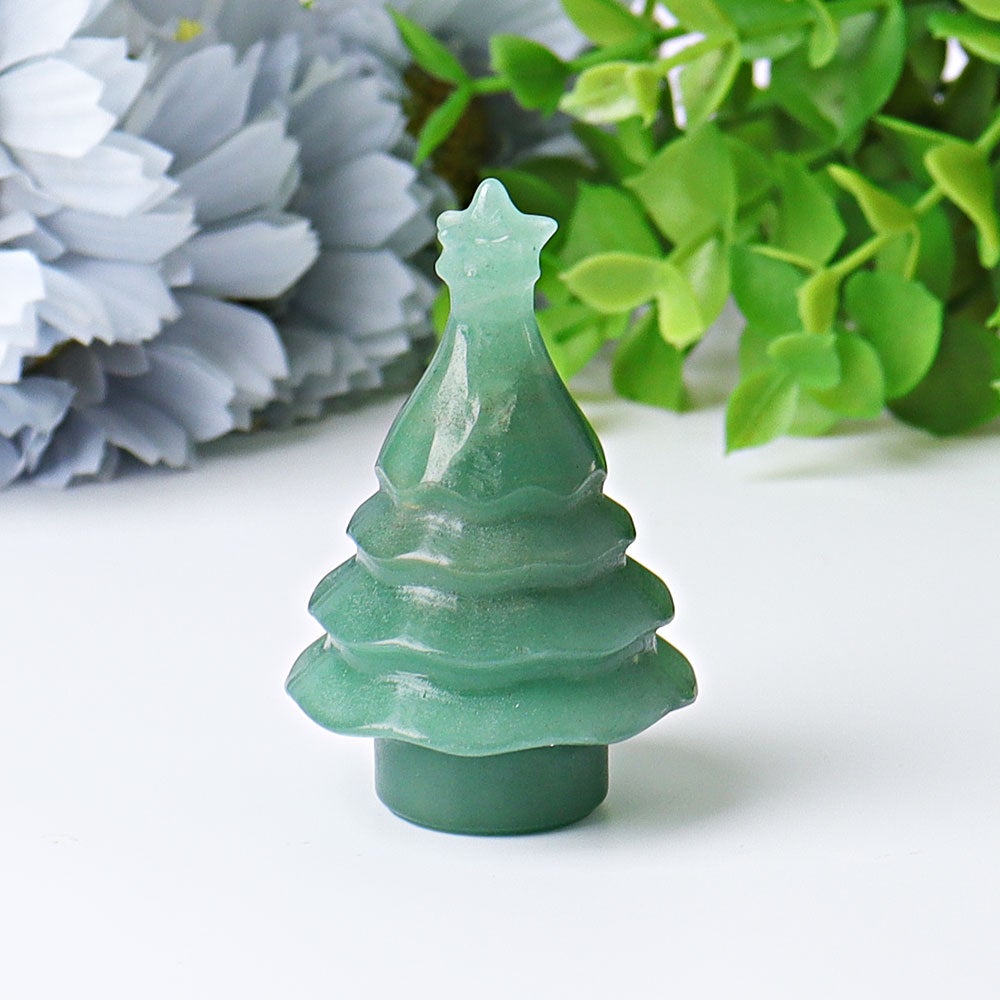 2"-2.5" Christmas Tree Crystal Carvings Wholesale Crystals USA