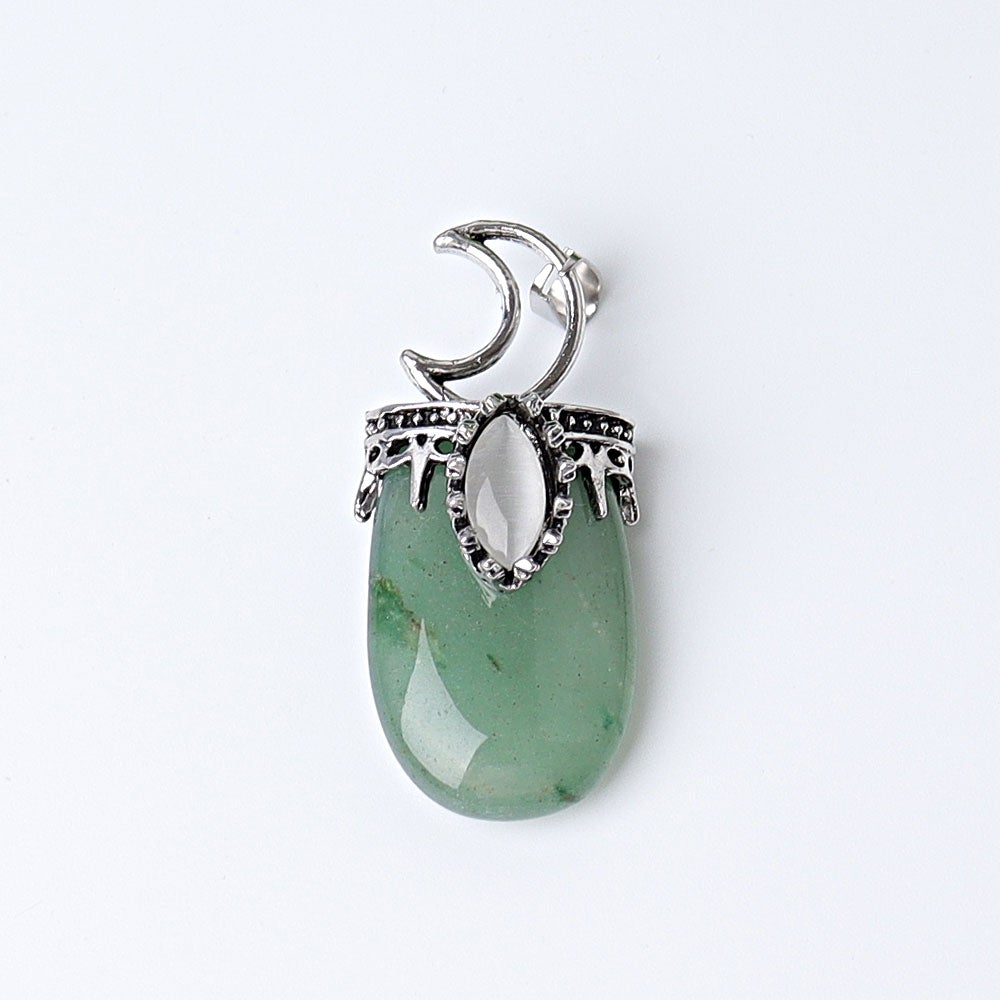 1.8" Crystal Pendant with Moon Decoration Wholesale Crystals USA