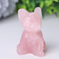 Rose Quartz Dog Crystal Carvings Wholesale Crystals USA