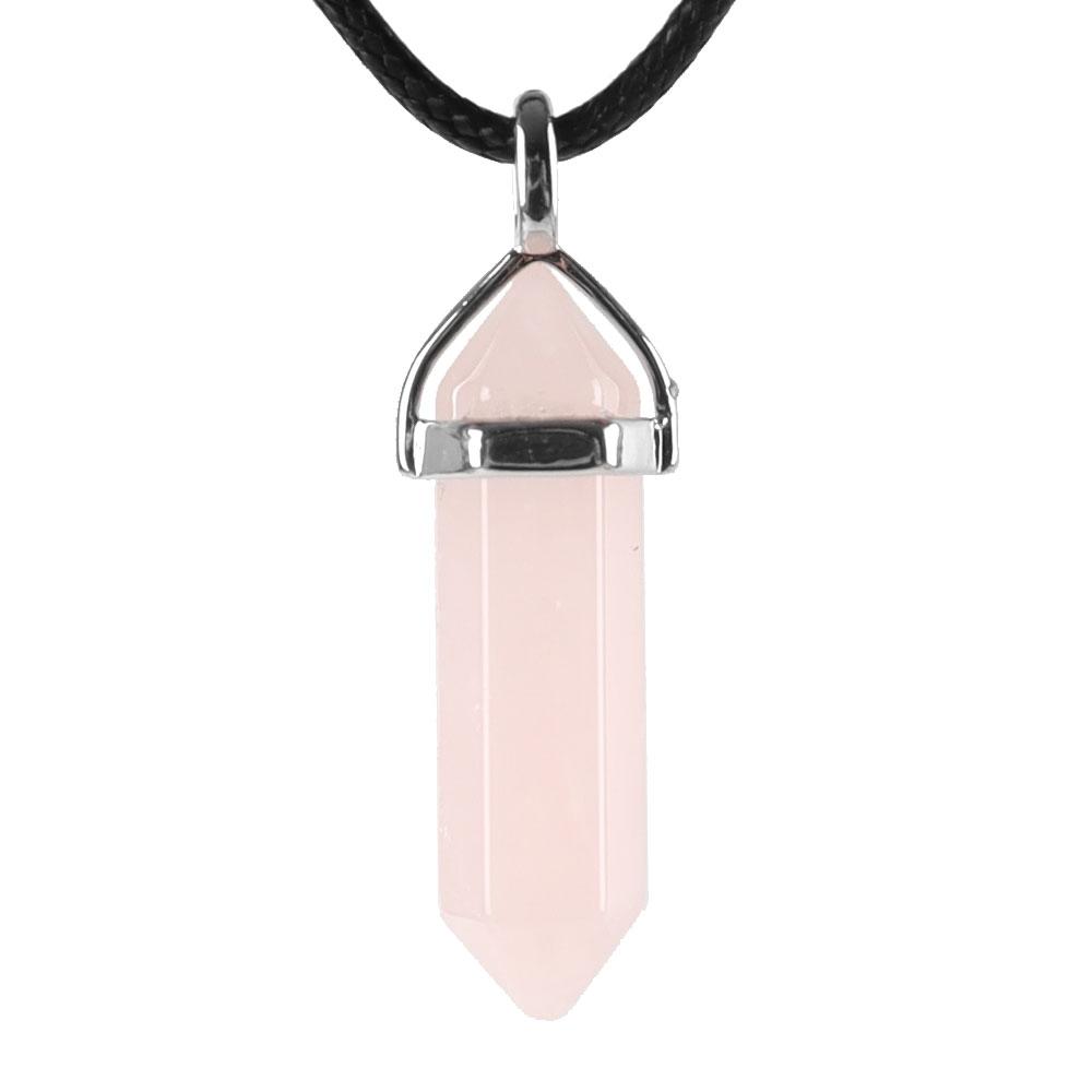 Natural Semi-Precious Gemstone Crystal Healing Hexagonal Point Chakra Pendant Wholesale Crystals USA