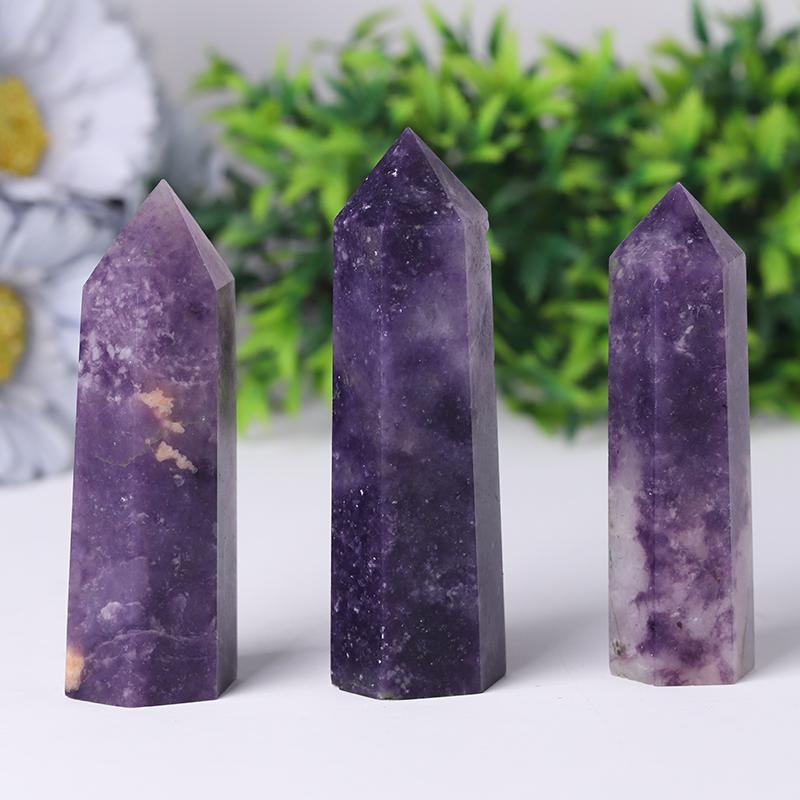 Natural Purple Mica Points Healing Tower Wholesale Crystals USA