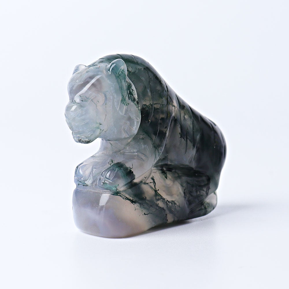 2.2" Moss Agate Tiger Crystal Carvings Wholesale Crystals USA