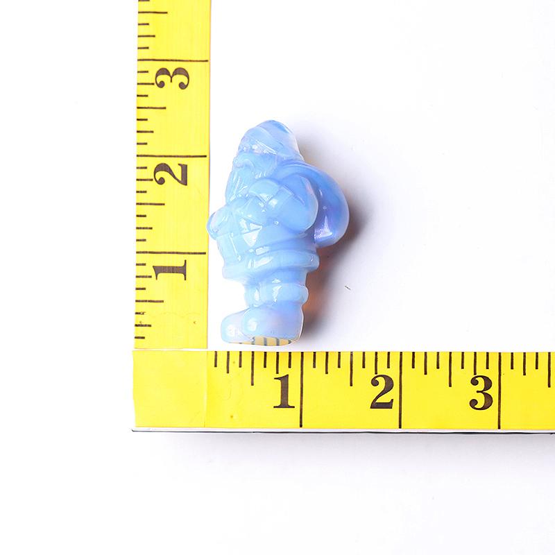 2" Blue Opalite Santa Claus Crystal Carvings for Christmas Wholesale Crystals USA