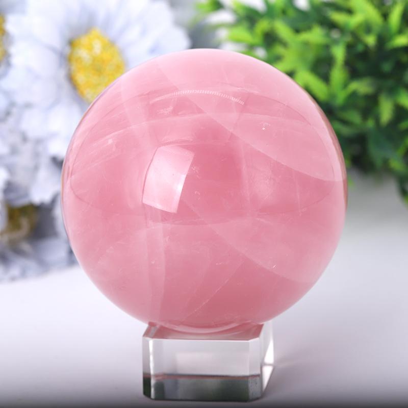 2.0"-4.5" Rose Quartz Sphere Wholesale Crystals USA