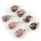 Natural Rhodonite Healing Crystal Polished Stones Irregular Crystal Pendant for Gift Wholesale Crystals USA