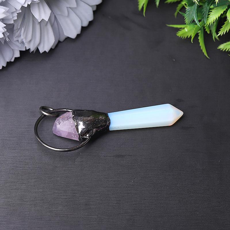 2.5" Opalite with Amethsyt Pendant for Jewelry DIY Wholesale Crystals USA