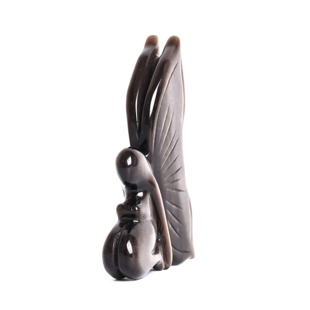 Silver Obsidian Butterfly Carvings Decor Wholesale Crystals USA
