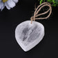 3.3" Clear Selenite Drop Shape with Hanging Rope