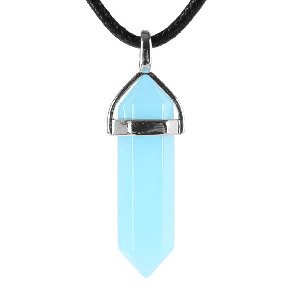 Natural Semi-Precious Gemstone Crystal Healing Hexagonal Point Chakra Pendant Wholesale Crystals USA