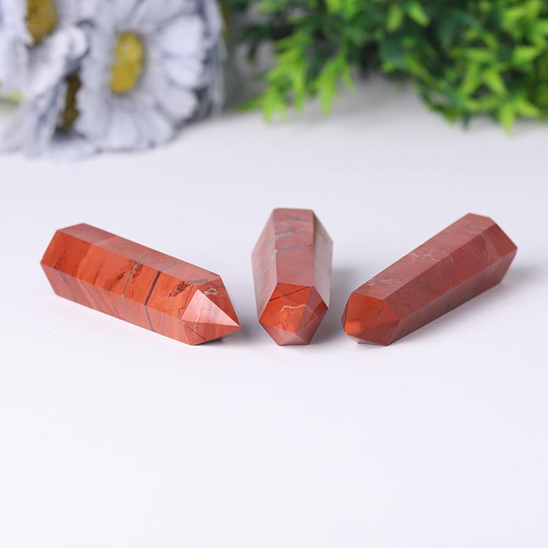 Natural Red Jasper Points Healing Tower Wholesale Crystals USA