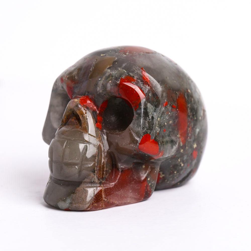 2" African Blood Stone Crystal Skull Carvings Wholesale Crystals USA