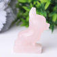 2.4" Rose Quartz Dog Crystal Carvings Wholesale Crystals USA