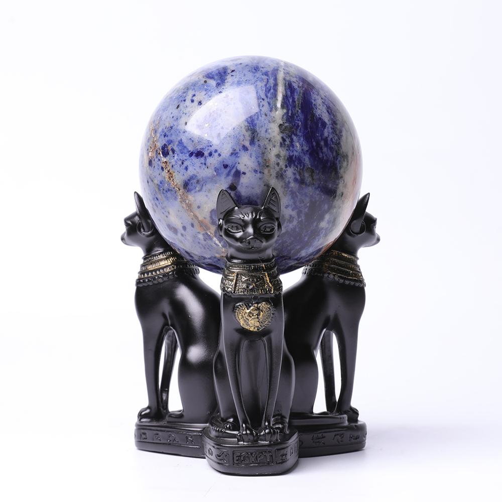 Resin Lucky Cat Statue Base Stand L