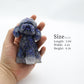 Resin Dog Figurines with Lapis Gravel Toy Poodle
