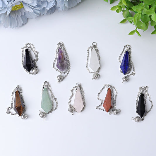 9" One Terminated Point Crystal Pendulum Wholesale Crystals USA