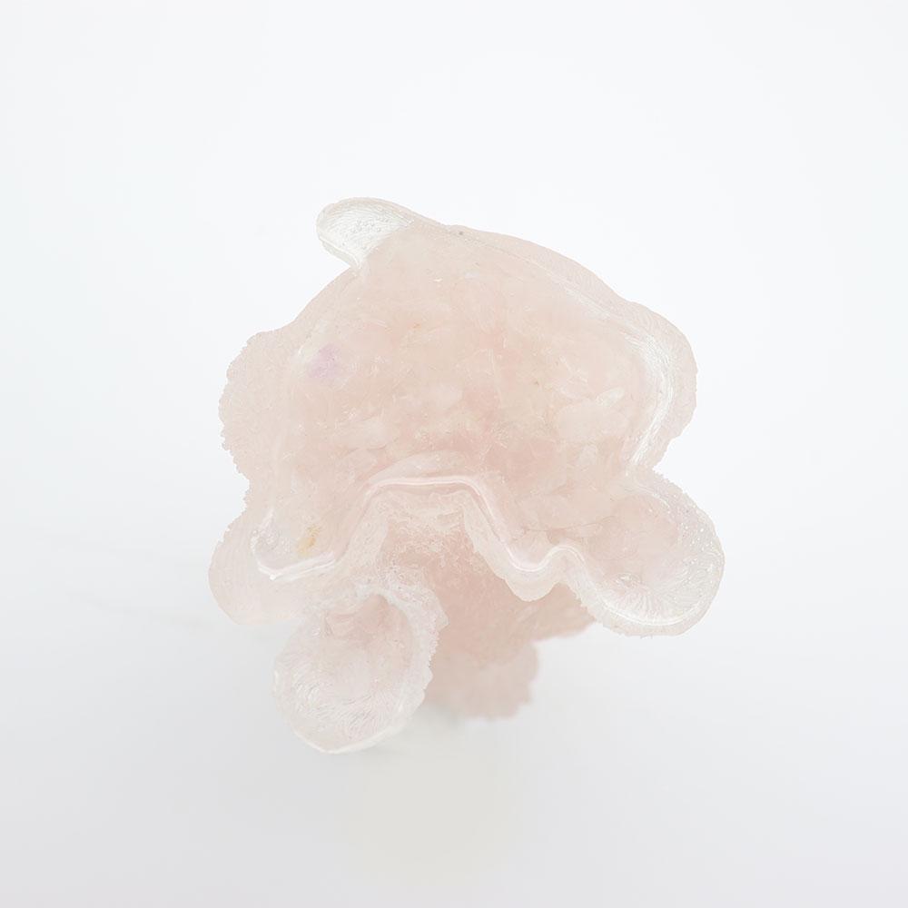 Rose Quartz Gravel Resin Dog Figurines Schnauzer