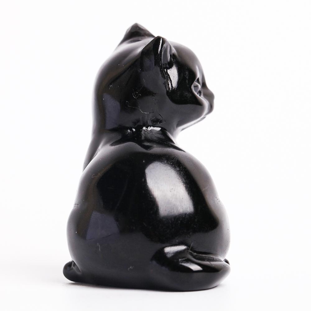 Black Obsidian Crystal Carving Cat Wholesale Crystals USA