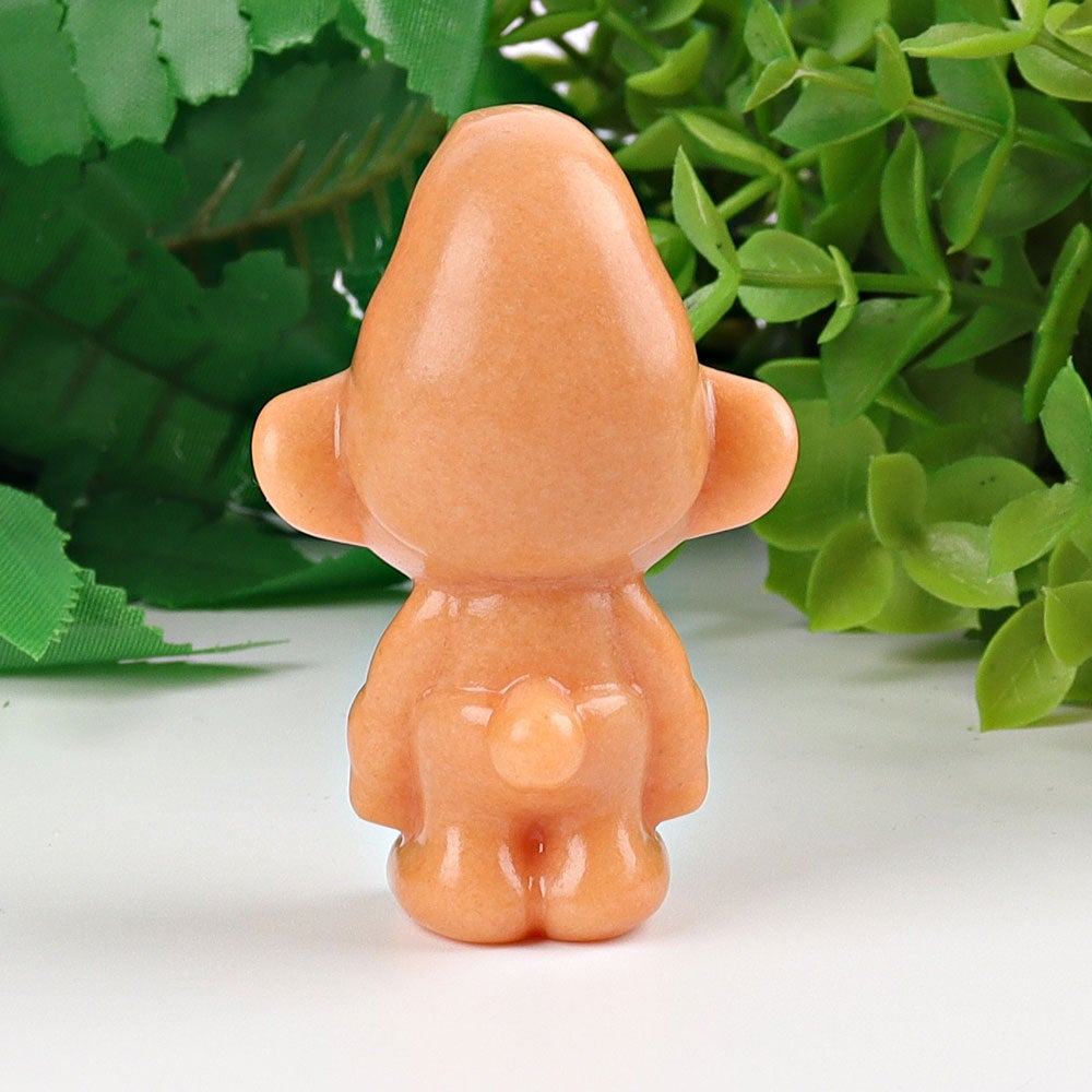 2.3" Yellow Jade Smurfs Crystal Carvings Wholesale Crystals USA