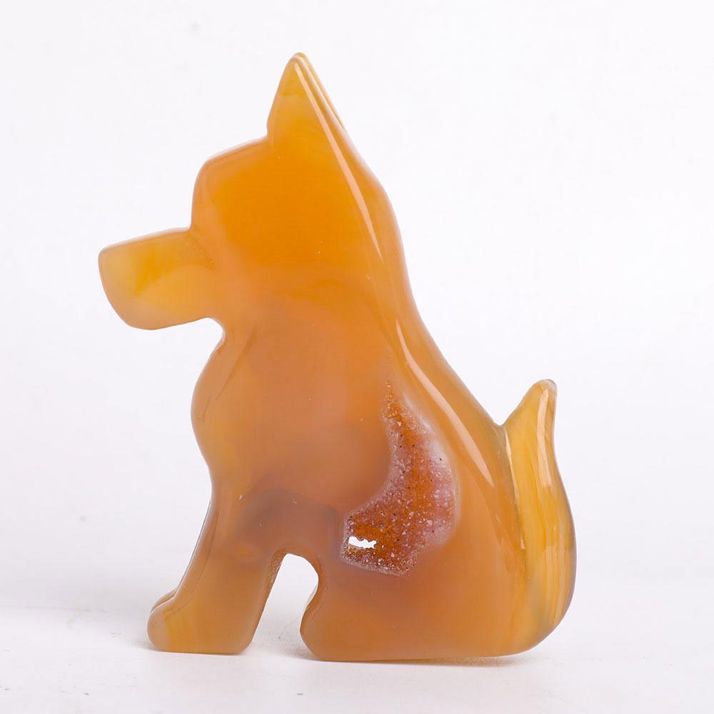 Druzy Agate Dog Carvings Wholesale Crystals USA