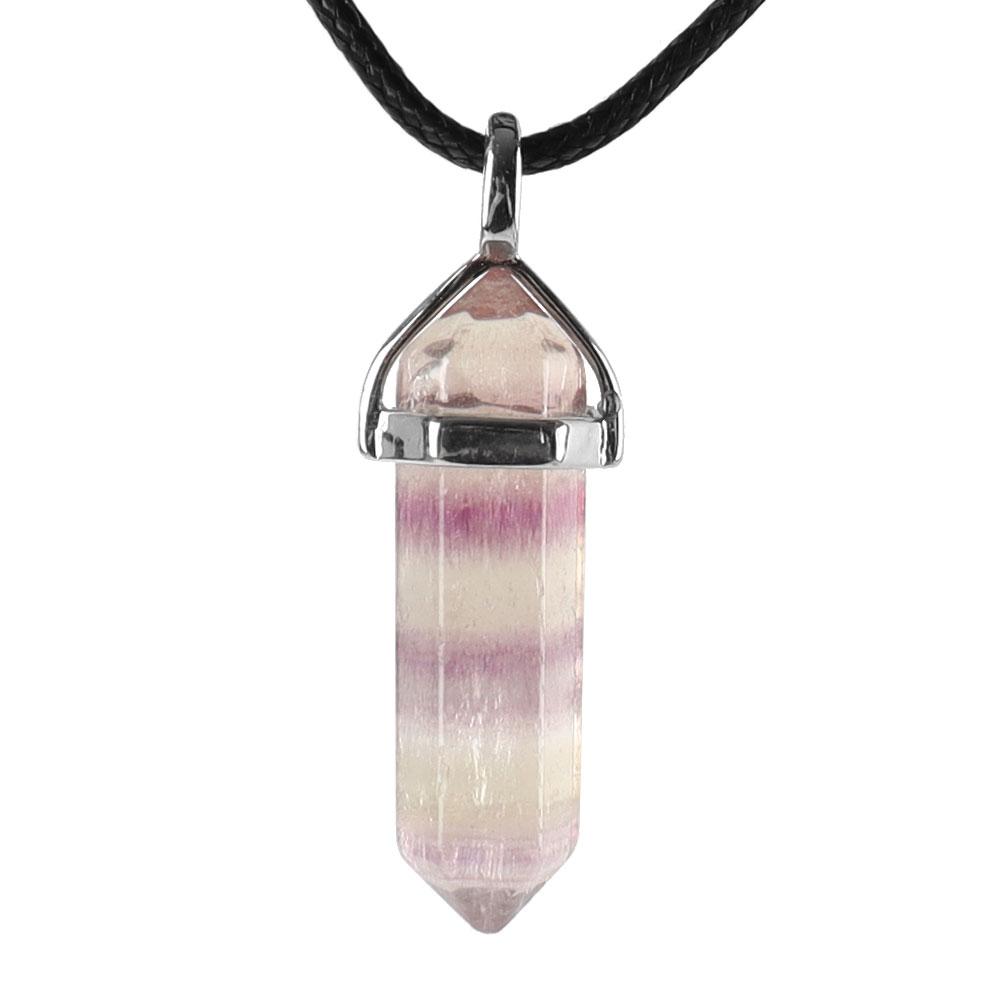 Natural Semi-Precious Gemstone Crystal Healing Hexagonal Point Chakra Pendant Wholesale Crystals USA