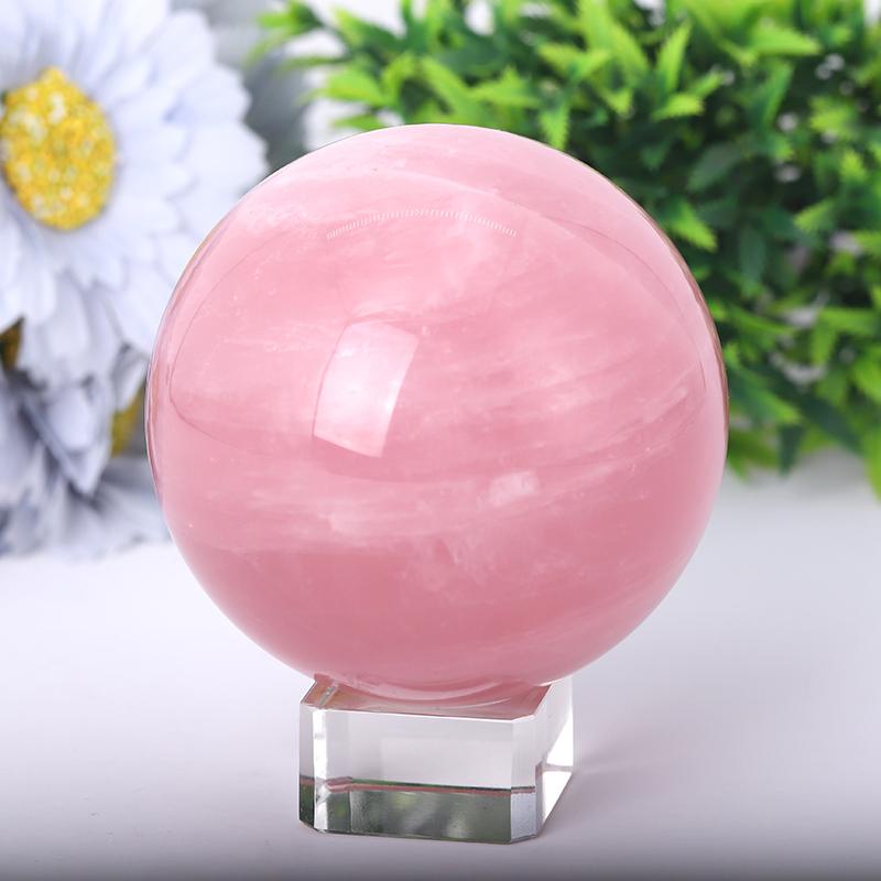 2.0"-4.5" Rose Quartz Sphere Wholesale Crystals USA