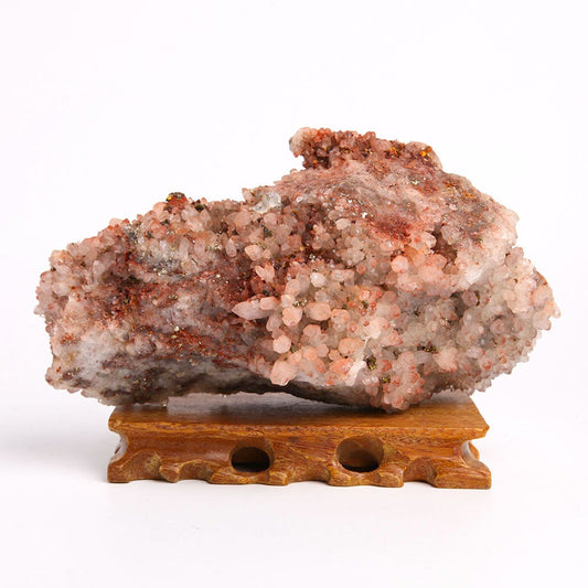 Unique Natural Quartz Growing with Pyrite Rough Specimen Stone
