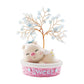 Wealth and Luck Crystal Money Tree with Cute Resin Little Cat  for Home Decor