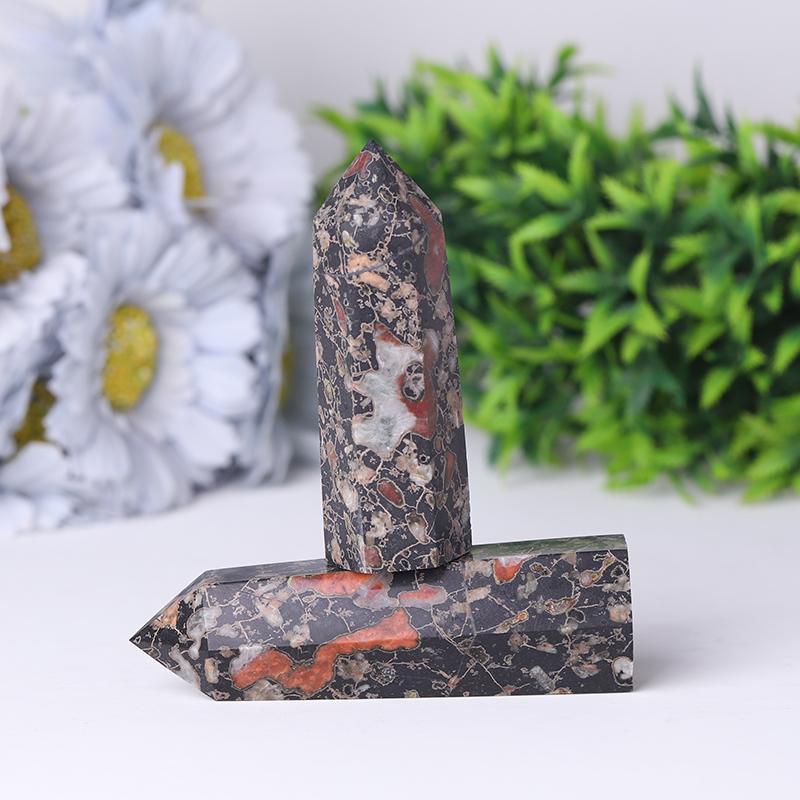 Natural Plum Blossom Flower Jade Points Healing Crystal Tower Wholesale Crystals USA