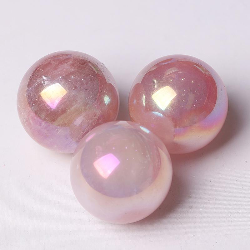 0.5kg Aura Rose Quartz Crystal Sphere Wholesale Crystals USA