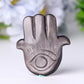 2" Sliver Obsidian Hand with Evil Eye Crystal Carvings Wholesale Crystals USA