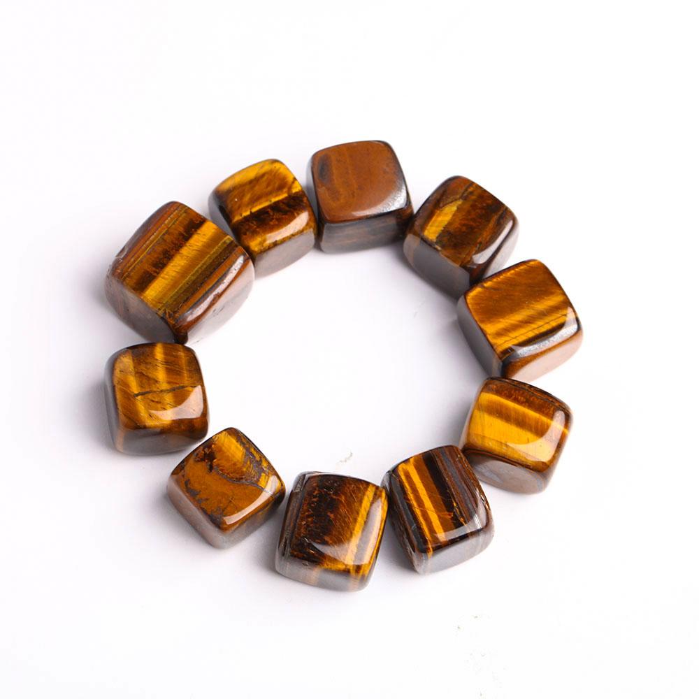 0.1kg Tiger Eye Crystal Cubes Wholesale Crystals USA
