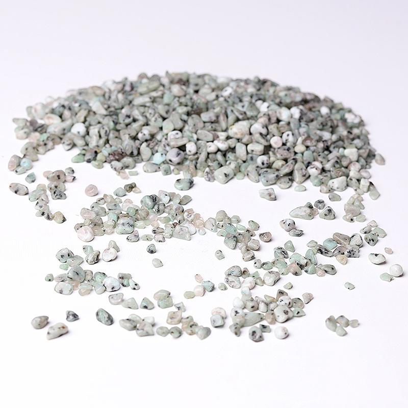 0.1kg Different Size Natural Kiwi Jasper Chips Crystal Chips for Decoration Wholesale Crystals USA