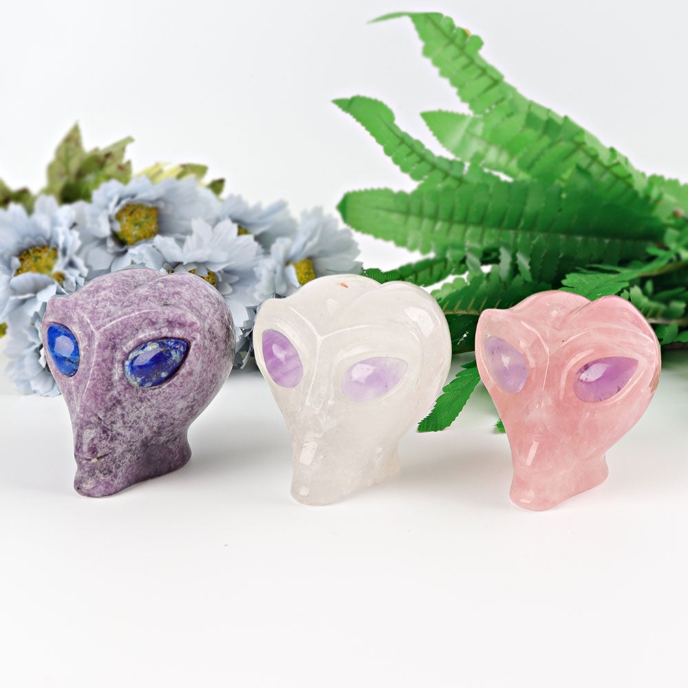 2.5" Alien Skull Crystal Carving Wholesale Crystals USA