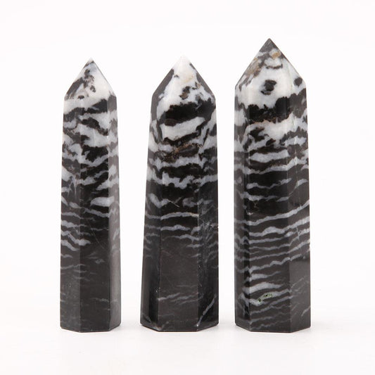 Set of 3 Zebra Jasper Crystal Points Wholesale Crystals USA