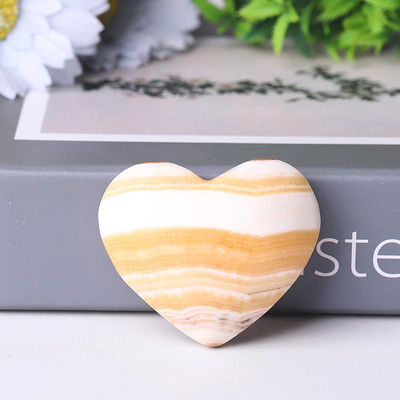 2" Jade Heart Shape Crystal Carvings Wholesale Crystals USA