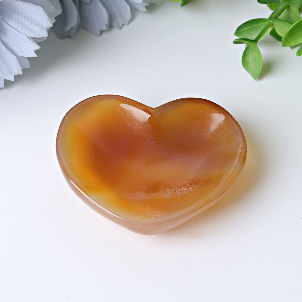 2.1" Agate Heart Shape Bowl Crystal Carvings Wholesale Crystals USA
