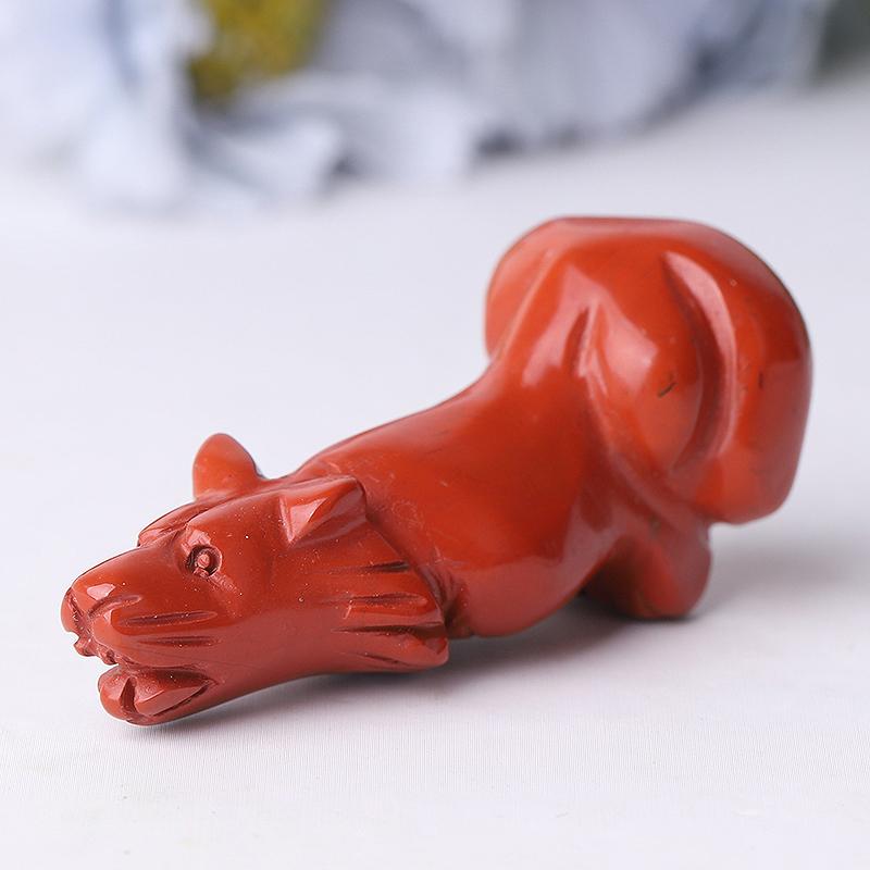 2.5" Wolf Crystal Carvings Wholesale Crystals USA