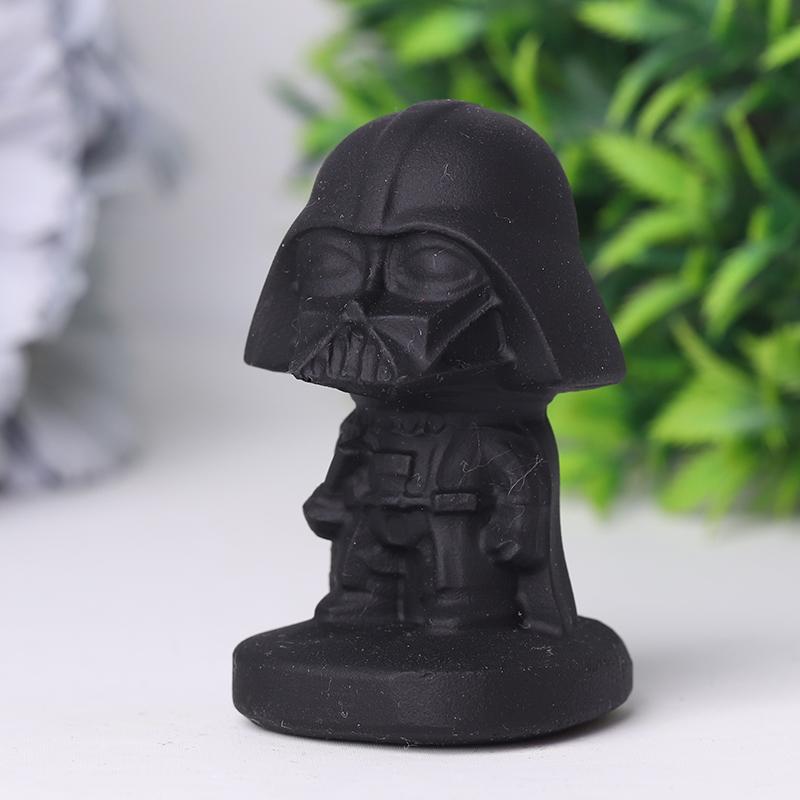 2.5" Black Obsidian Darth Vader Crystal Carvings Wholesale Crystals USA