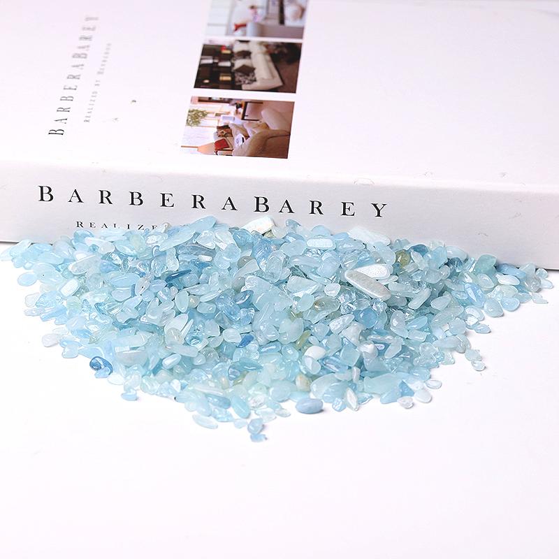 0.1kg 7-9mm Wholesale High Quality Aquamarine Chips Wholesale Crystals USA