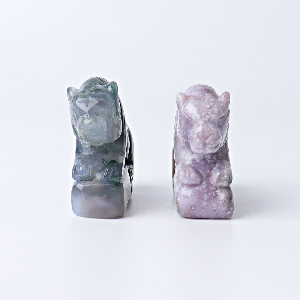 2.2" Moss Agate Tiger Crystal Carvings Wholesale Crystals USA