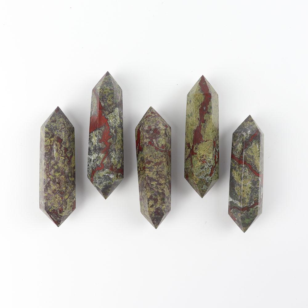 Set of 5 Dragon Blood Stone Double Terminated Points Wholesale Crystals USA