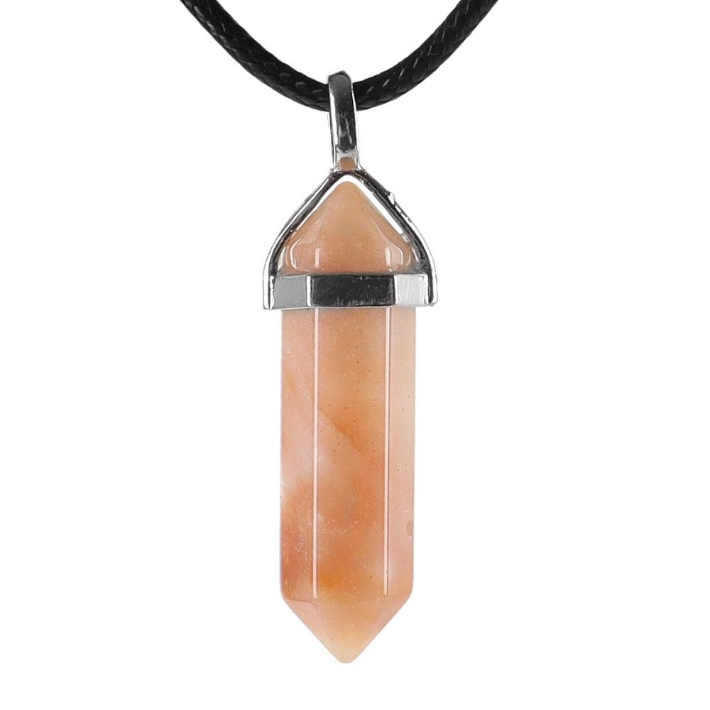 Natural Semi-Precious Gemstone Crystal Healing Hexagonal Point Chakra Pendant Wholesale Crystals USA