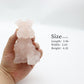 Rose Quartz Gravel Resin Dog Figurines Schnauzer