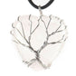 Silver Tree Of Life Wire Wrapped Heart Shape Stone Pendant Wholesale Crystals USA