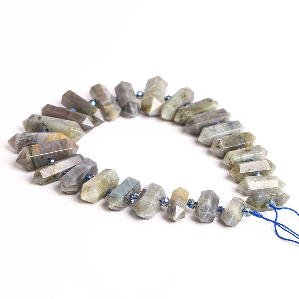 Labradorite Crystal Point Chain String for DIY Wholesale Crystals USA