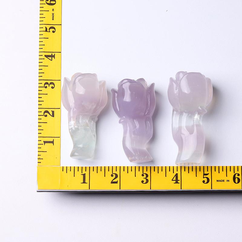 3" Natural Fluorite Rose Flower Carving for Collection Wholesale Crystals USA