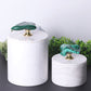 Unique Marble Jar with Cover Malachite Decor