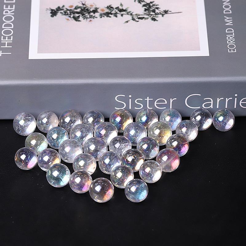 0.5-0.7'' High Quality Angel Aura Crystal Spheres Crystal Balls for Healing Wholesale Crystals USA