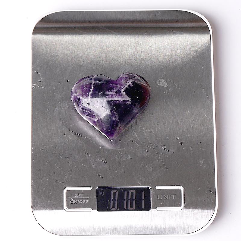 2.0-2.5"Dream Amethyst Heart Shape Crystal Carvings Wholesale Crystals USA